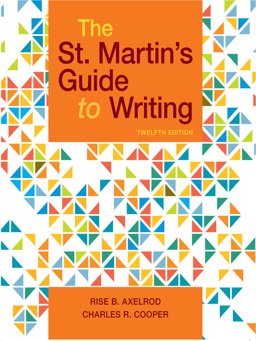 Title details for St. Martin's Guide to Writing by Rise B. Axelrod - Wait list